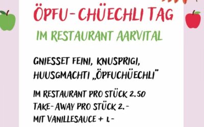 Mmmh…. früschi Öpfuchüechli usem aarvital!