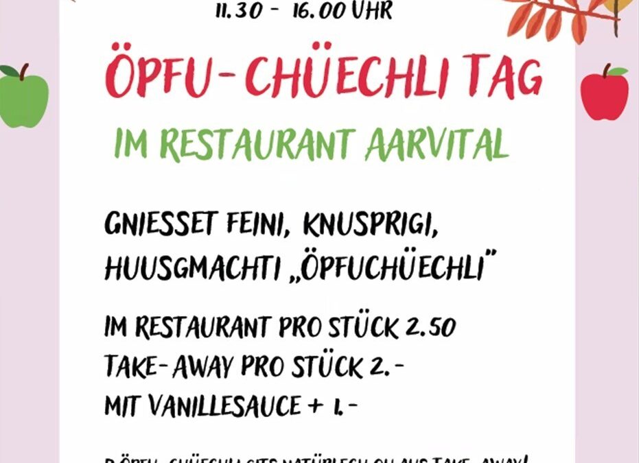 Mmmh…. früschi Öpfuchüechli usem aarvital!